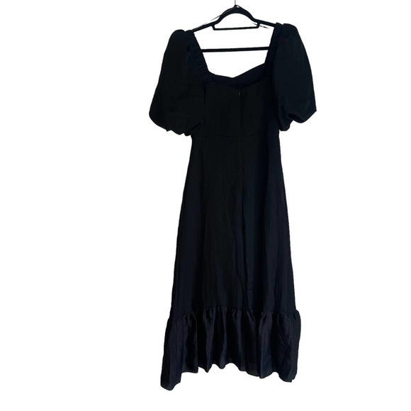 Sandro Falbala Embellished Cutout Black Midi Dress Size 38 /US 6 NWT Retail $580 - Picture 6 of 12